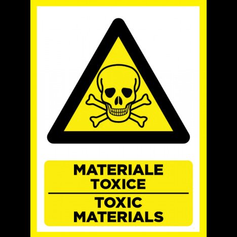 Placuta pentru materiale toxice toxic materials